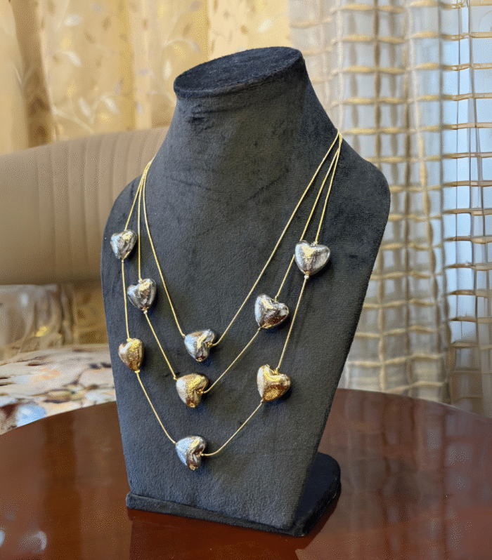 Triple Layer Heart Necklace