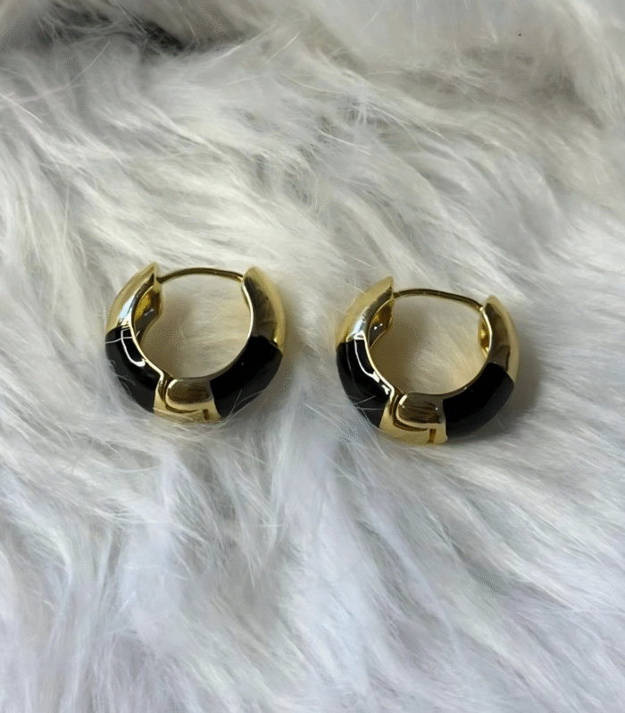 Golden black hoops