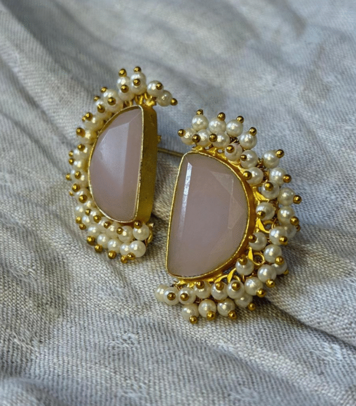 Blush Moon Studs