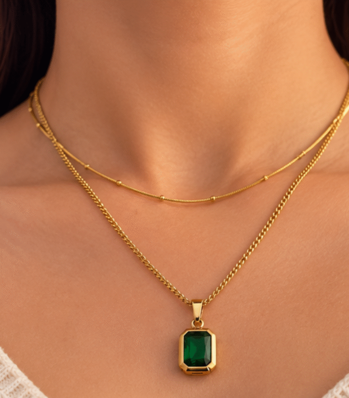 Emerald Luxe Layered Necklace